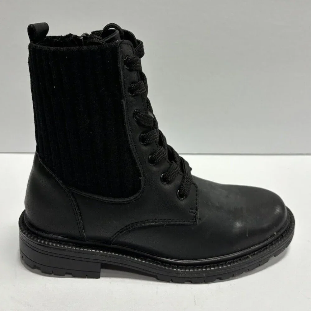 Sam Edelman Kids’ Lydell Combat Boots Black, Girls’ Size 13 M